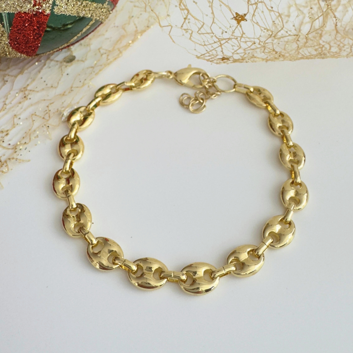 Pulsera Grano Dorada