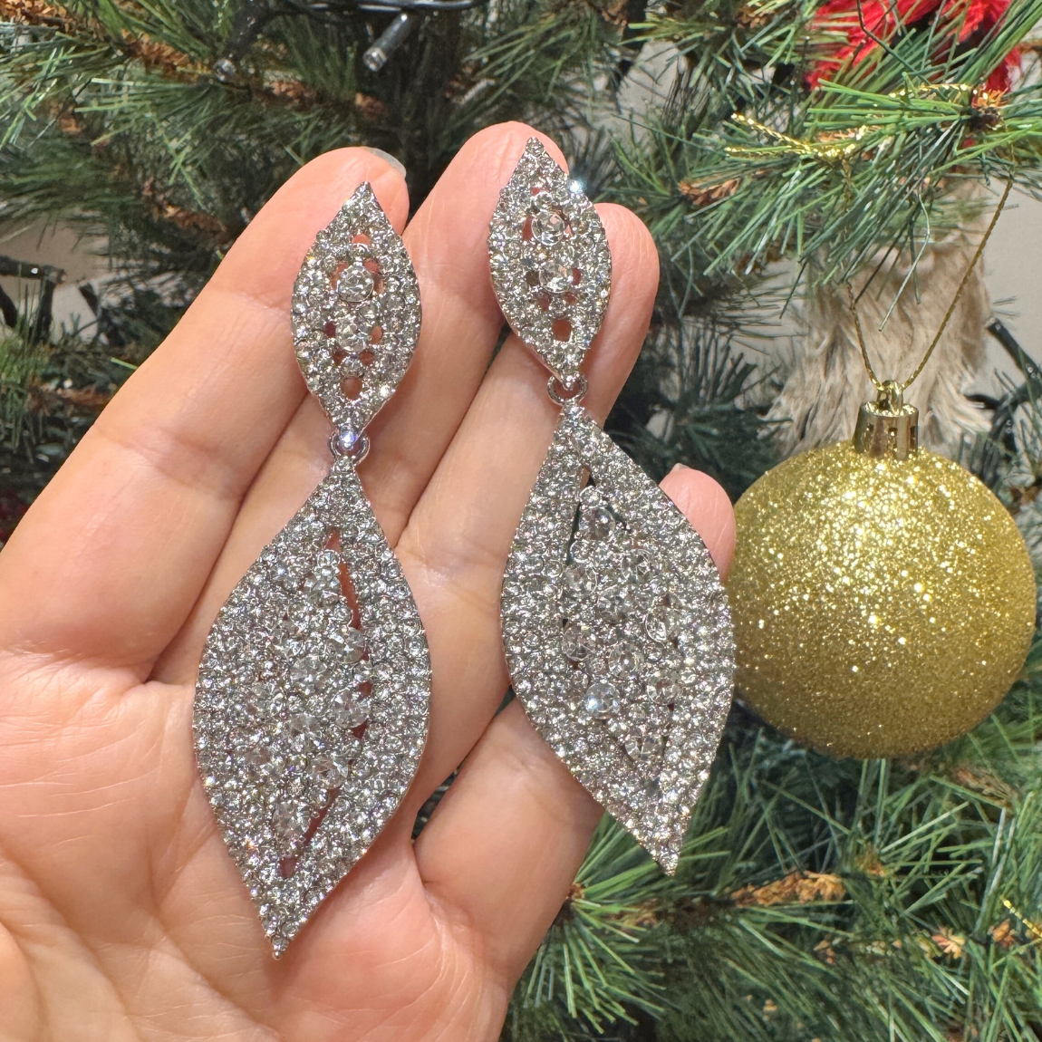 Aros Gota Luxury Cristales