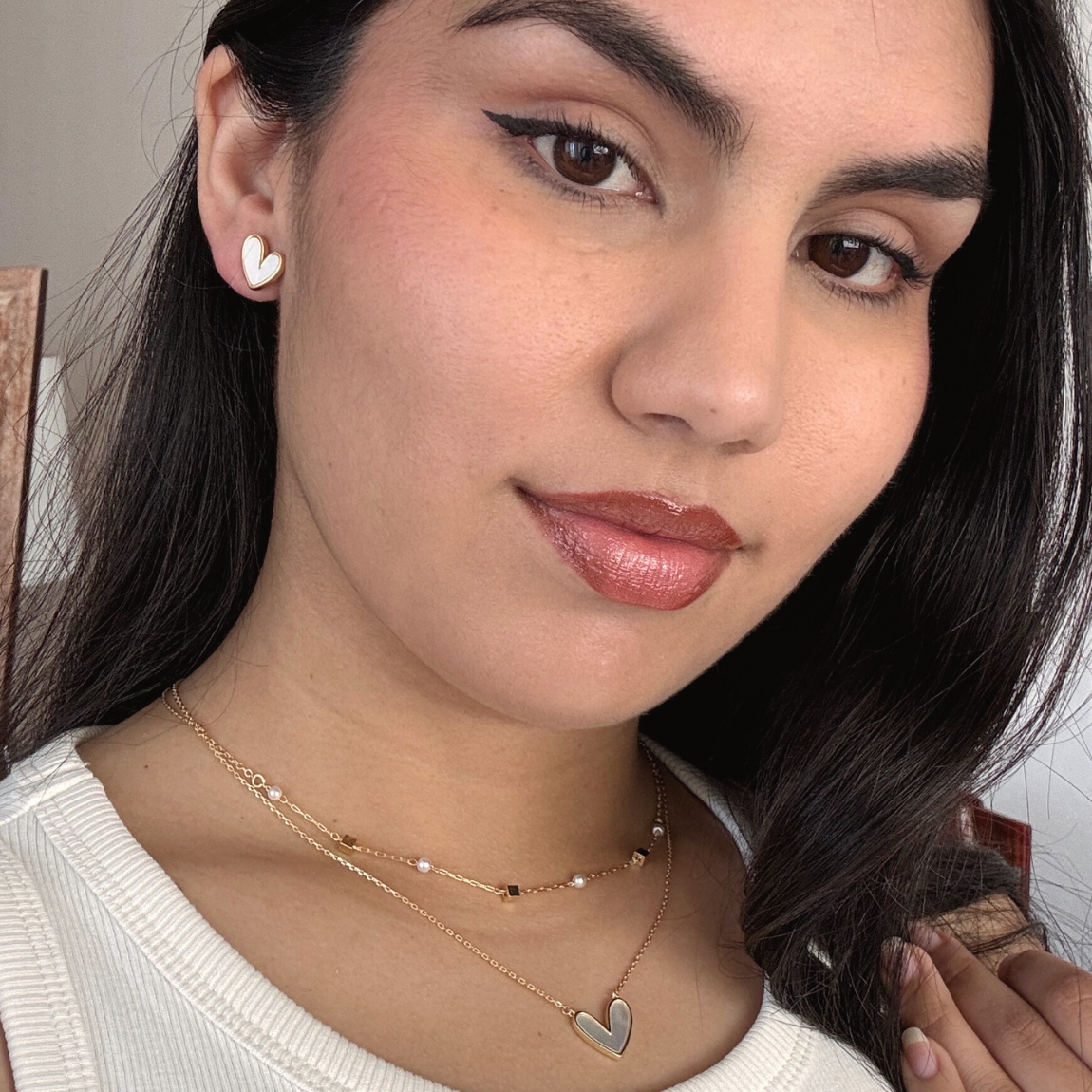 Aros Corazón de Nácar