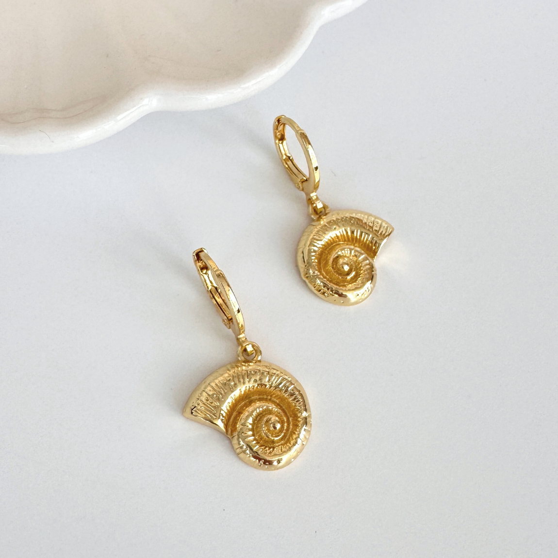 Aros Caracola Dorada