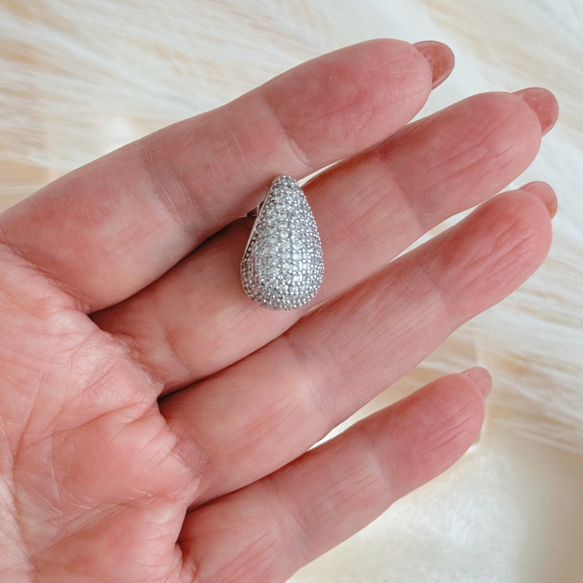 Aros Gota Full Circones Plata