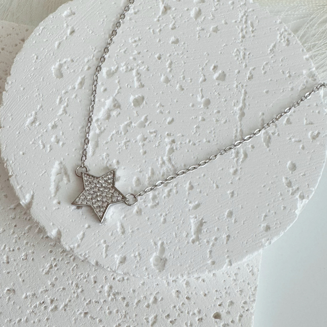 Collar Estrella Brillante Plata 925