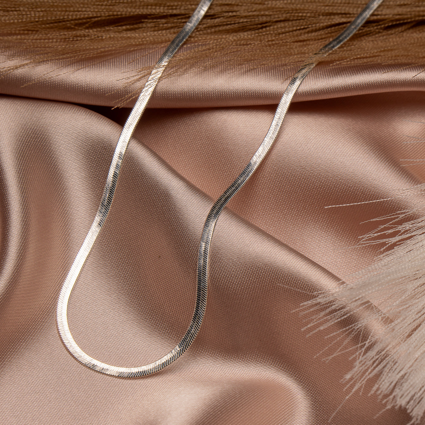 Collar Cinta Plata 3 mm 40cm