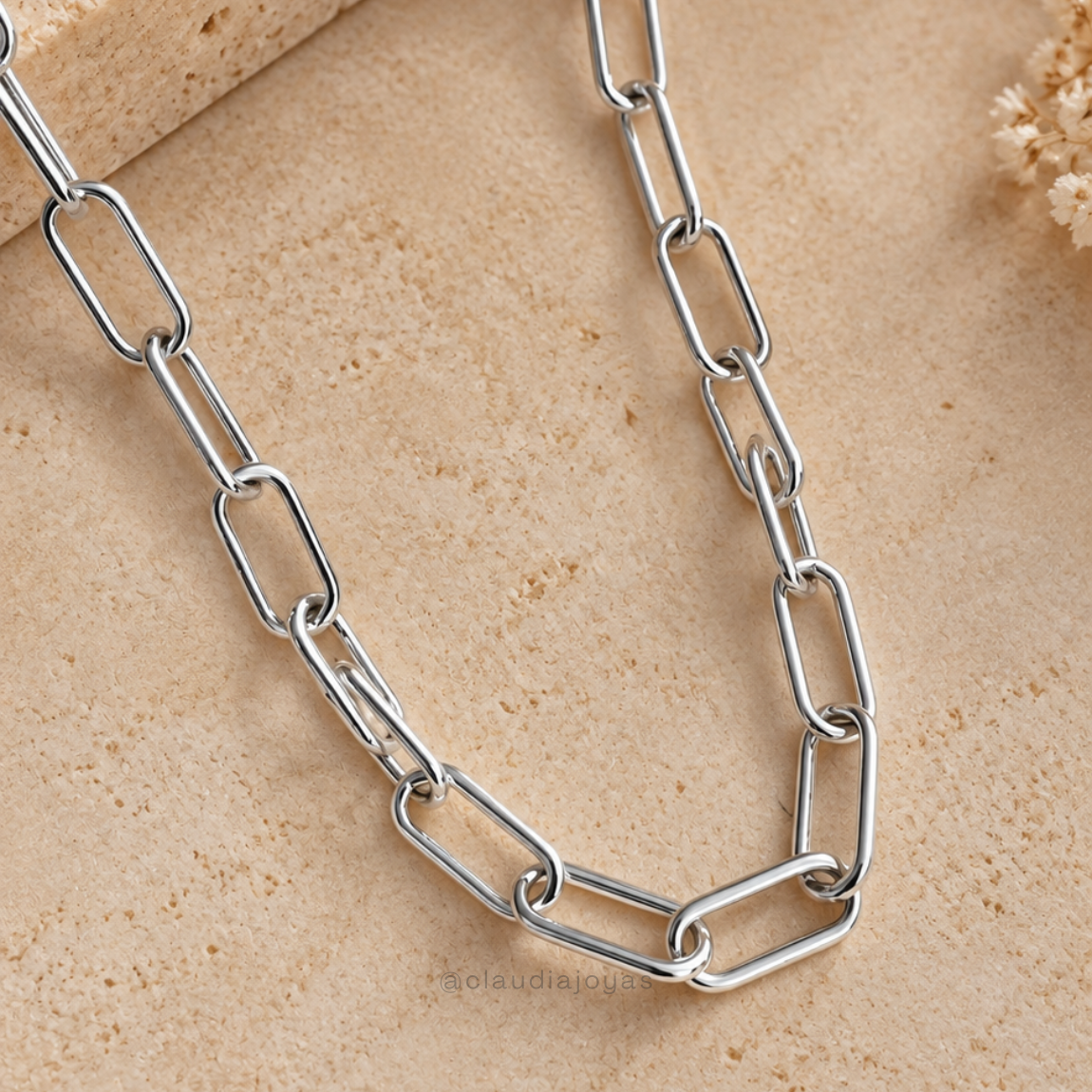 Collar Clip baño de plata