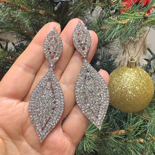 Aros Gota Luxury Cristales