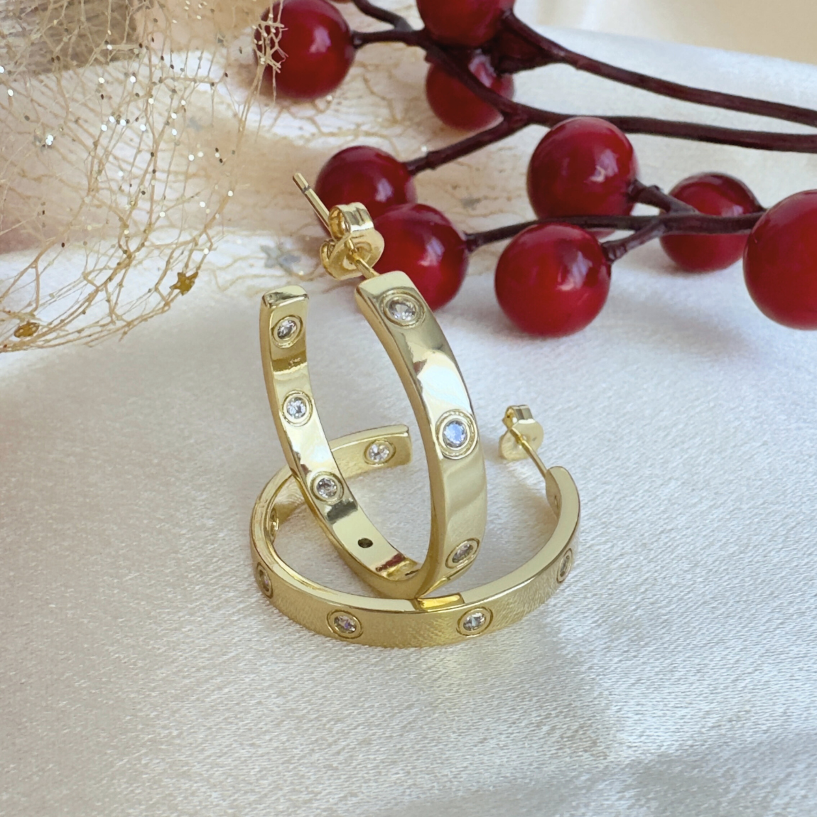 Argollas Planas con Circones