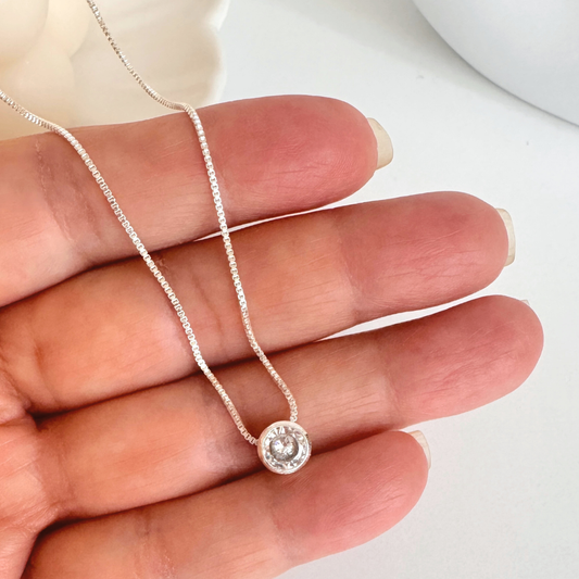 Collar Punto de Luz Plateado