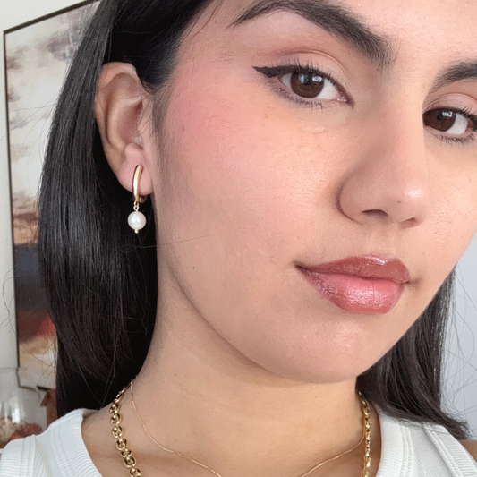 Aros Perla Shell Colgante