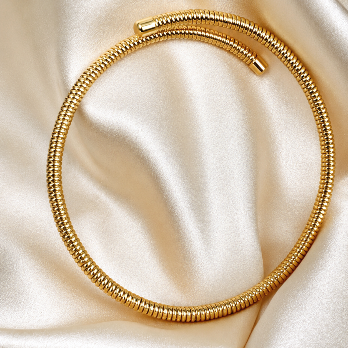 Choker Snake Dorado Baño Oro 18k