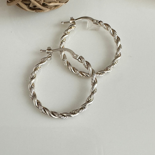 Argollas Torcidas Plata 925