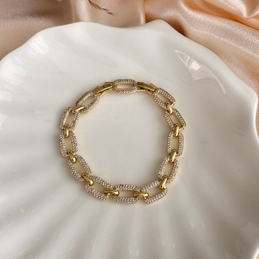 Pulsera Tejida Brillo Infinito