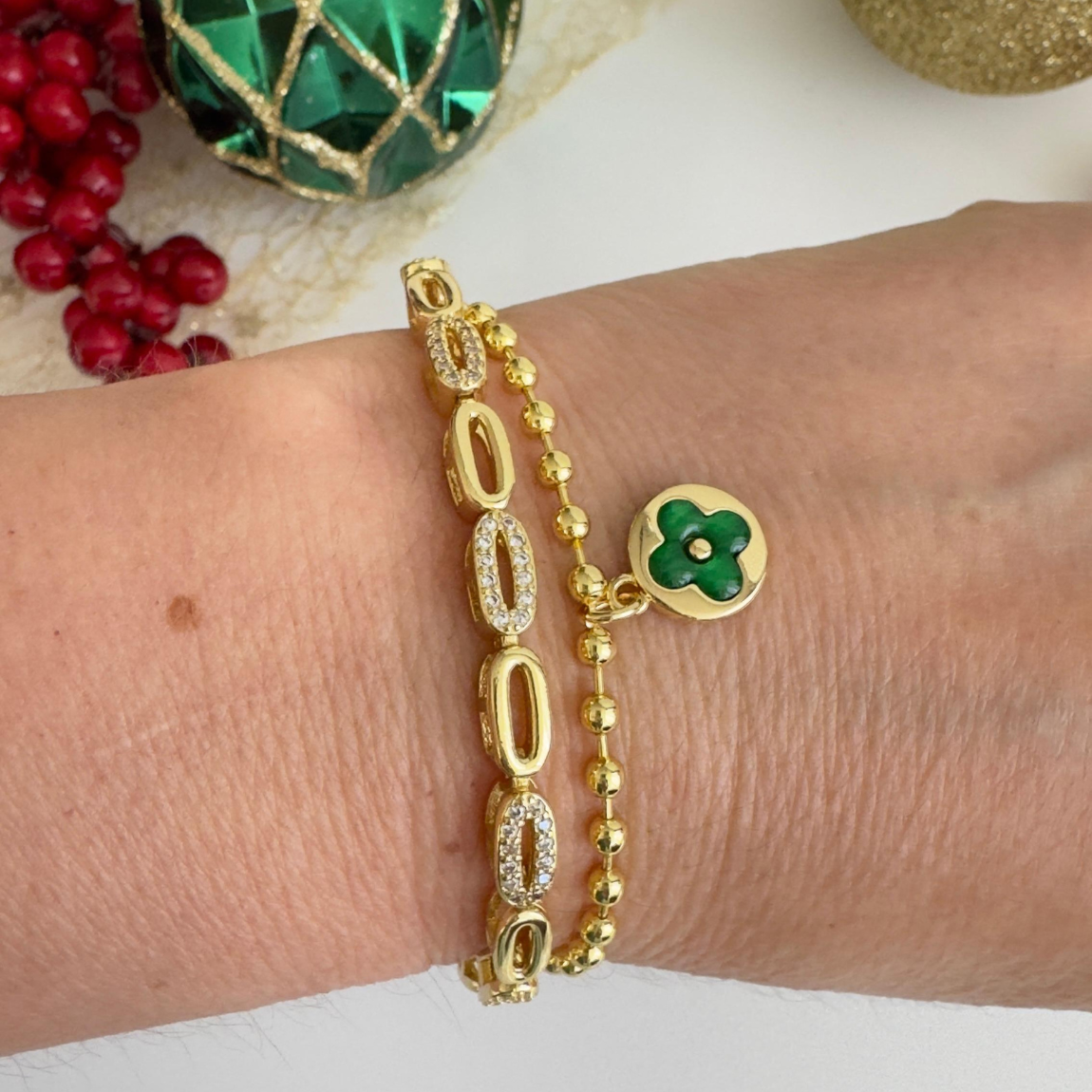 Pulsera Trébol Verde — Edición Suerte