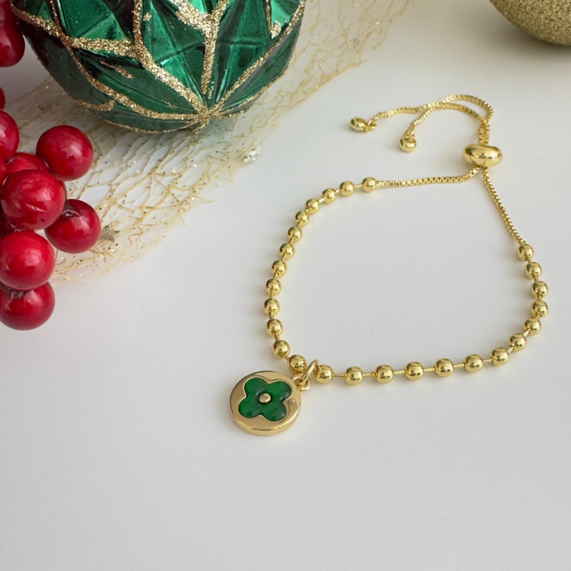 Pulsera Trébol Verde — Edición Suerte