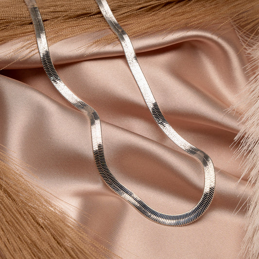 Collar Cinta Plata 6 mm