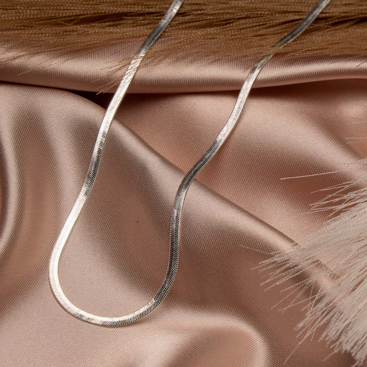 Collar Cinta Plata 3 mm 40cm