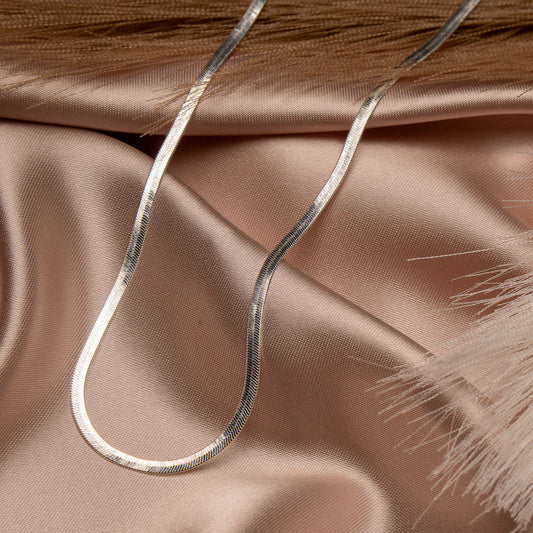 Collar Cinta Plata 3 mm 40cm