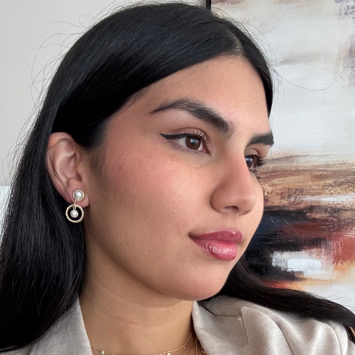 Aros perlas cordelia